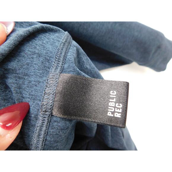 Public Rec‎ Politan V-Neck Pullover Hoodie Men's Size XXL Solid Navy Blue - Picture 4 of 5